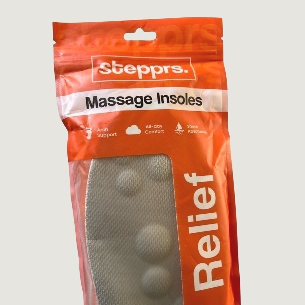 Stepprs Insoles Massage Shoe Inserts Womens 11 Mens 10 New In Package Sealed
